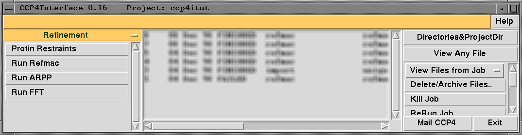 Main Window of CCP4 Interface